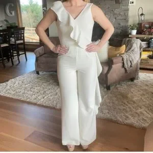 ANTONIO MELANI Pants Jumpsuits Antonio Melani Eva Ruffle Jumpsuit Poshmark
